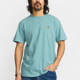 Camiseta REVOLUTION Application SKI Turquesa Jaspeado, modelo frontal