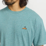Camiseta REVOLUTION Application SKI Turquesa Jaspeado, modelo pecho