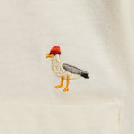 Camiseta REVOLUTION Application Seagull Blanco Roto, detalle bordado
