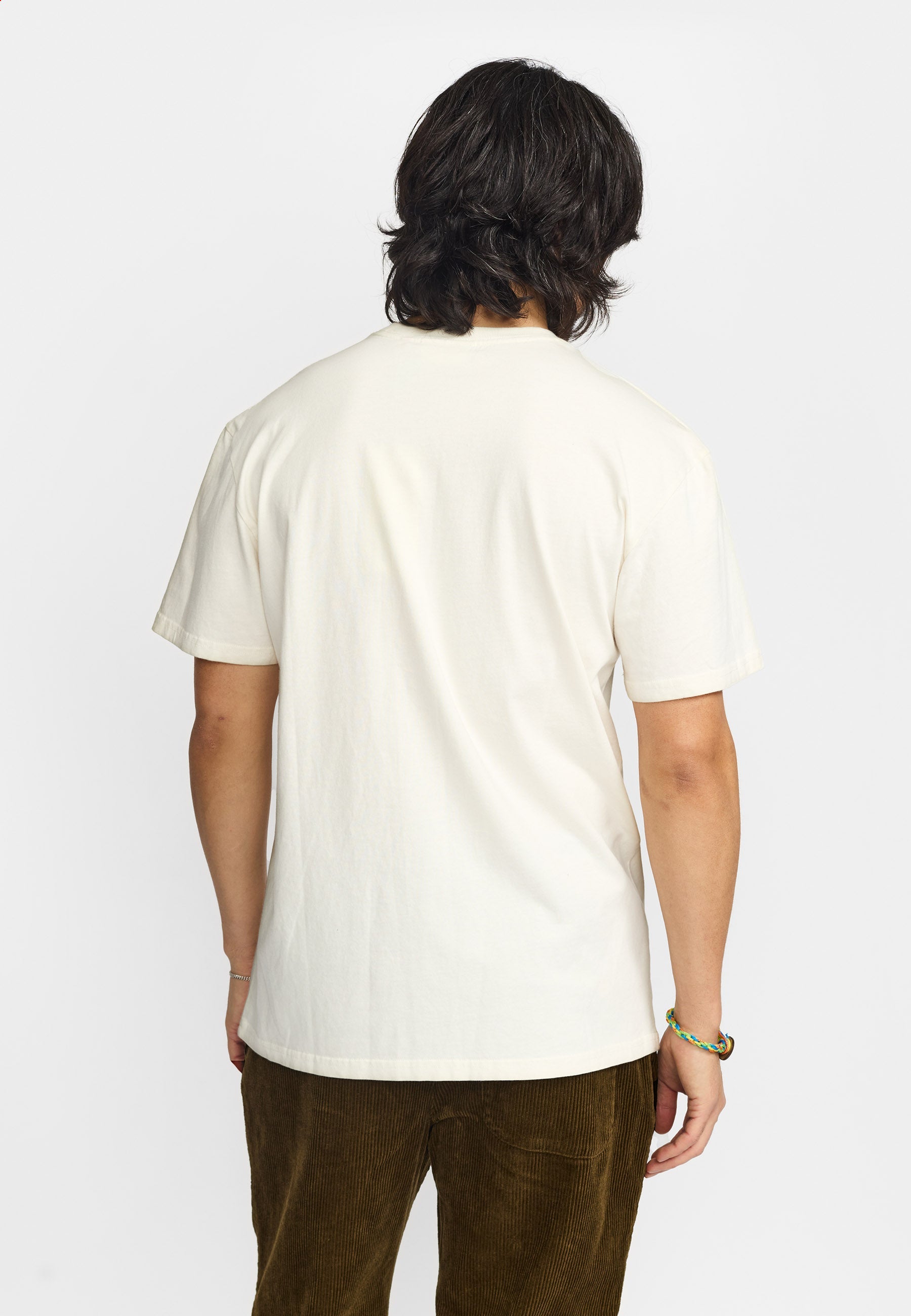 Camiseta REVOLUTION Application Seagull Blanco Roto, modelo espalda