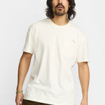 Camiseta REVOLUTION Application Seagull Blanco Roto, modelo frontal alternativo
