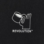 Camiseta REVOLUTION Espresso Negro, detalle estampado