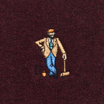 Sudadera REVOLUTION Application CRO Burdeos, detalle bordado