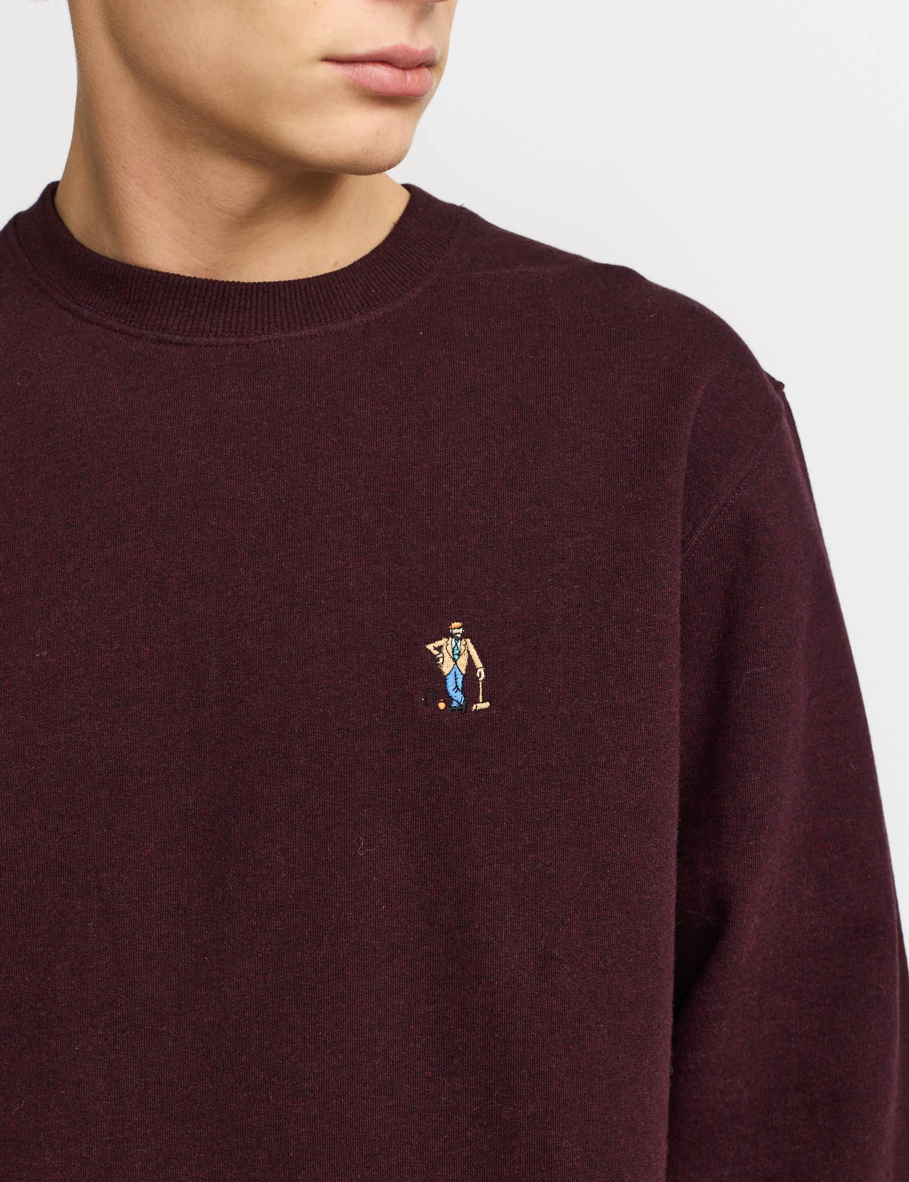 Sudadera REVOLUTION Application CRO Burdeos, modelo pecho