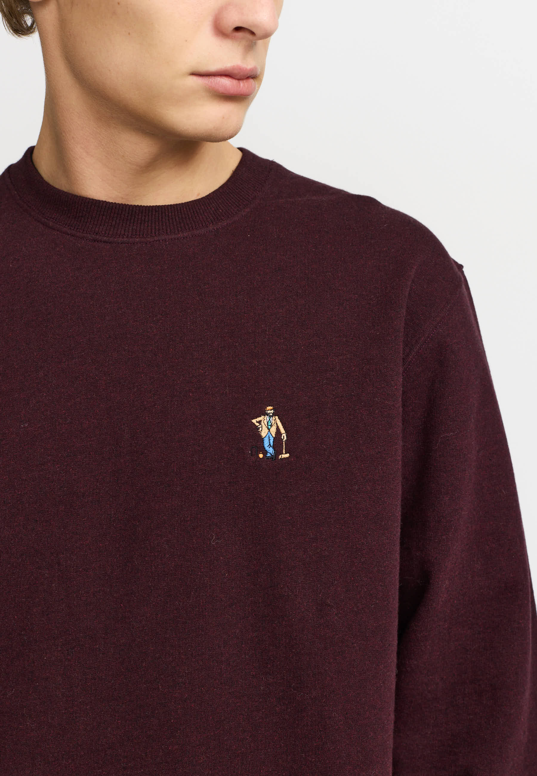 Sudadera REVOLUTION Application CRO Burdeos, modelo pecho