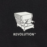 Sudadera REVOLUTION Coffee & Croissant Negro, detalle estampado