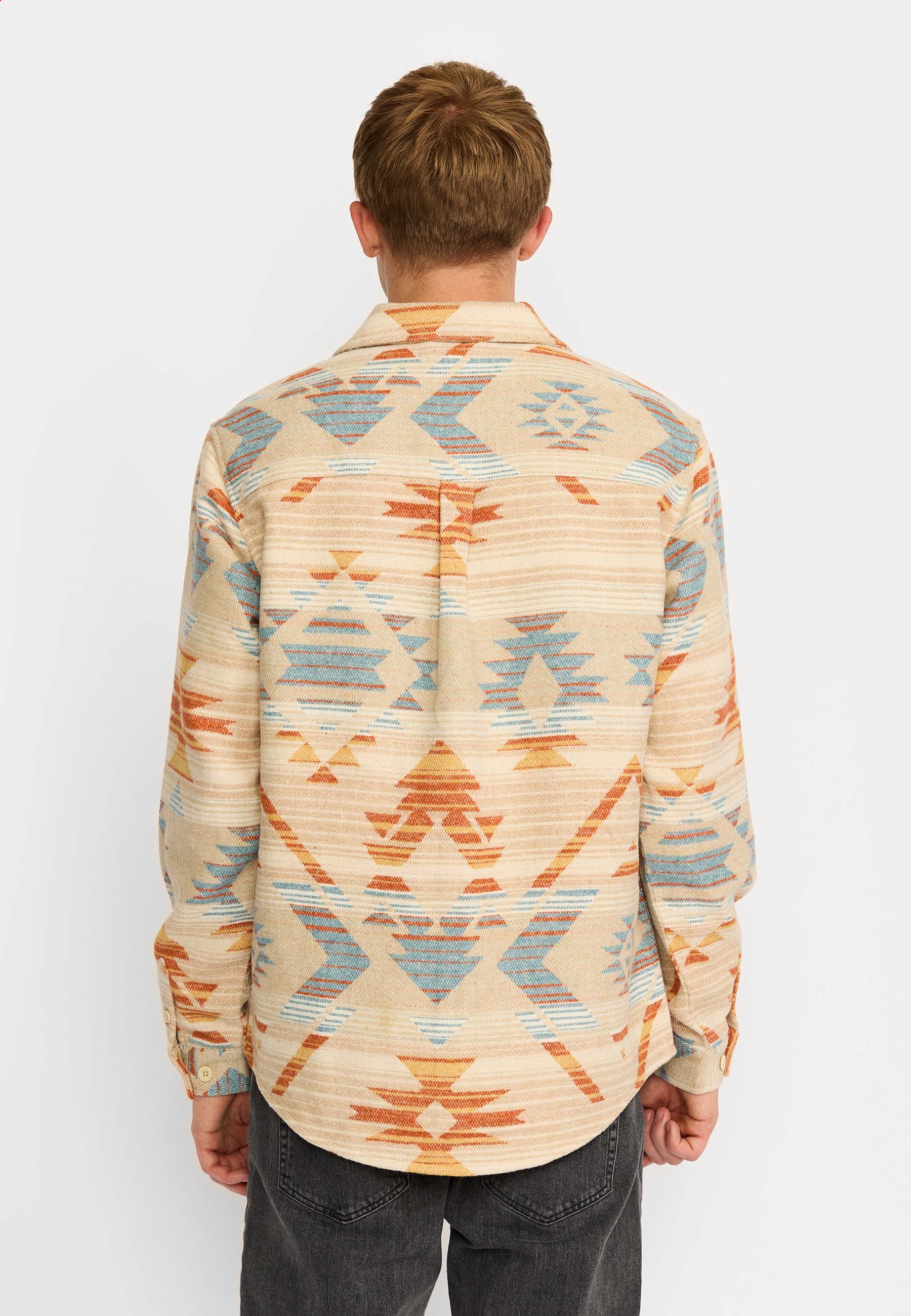 Sobrecamisa REVOLUTION Casual Shirt 3261 Azul Multicolor, modelo espalda