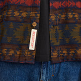 Camisa REVOLUTION Jacquard Shirt 3287 Azul Marino Multicolor, detalle bajo