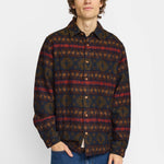 Camisa REVOLUTION Jacquard Shirt 3287 Azul Marino Multicolor, modelo frontal