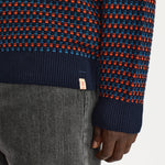 Jersey REVOLUTION Pattern Knit 6613 Dark Orange, detalle punto