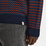 Jersey REVOLUTION Pattern Knit 6613 Dark Orange, detalle punto