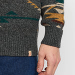 Jersey REVOLUTION Jacquard Knit 6626 Gris Oscuro Multicolor, detalle punto