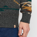 Jersey REVOLUTION Jacquard Knit 6626 Gris Oscuro Multicolor, detalle punto