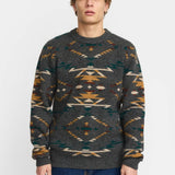 Jersey REVOLUTION Jacquard Knit 6626 Gris Oscuro Multicolor, modelo frontal