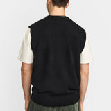 Chaleco REVOLUTION Knit Vest 6630 Negro, modelo espalda