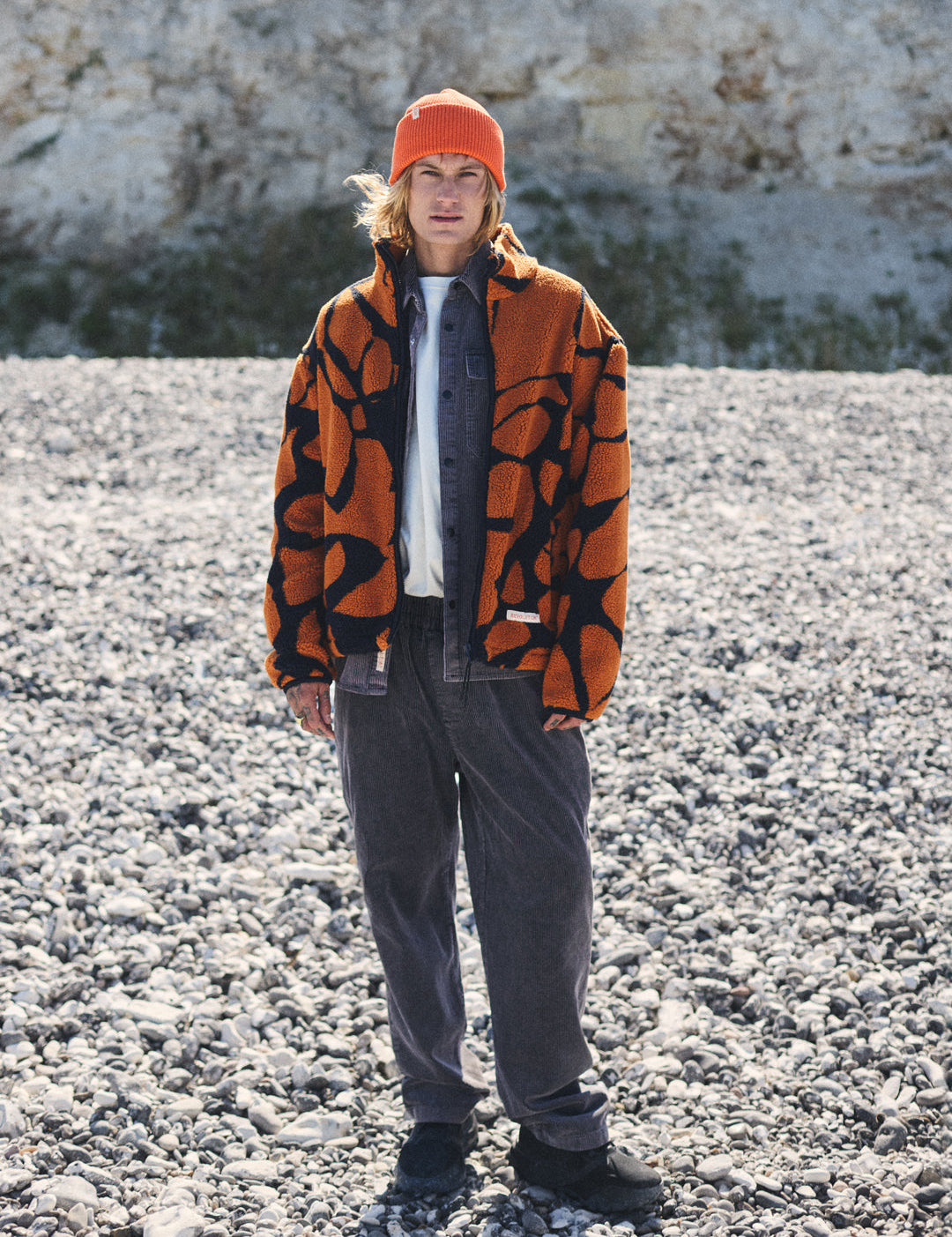 Chaqueta REVOLUTION Graphic Teddy 7025 Naranja, campana