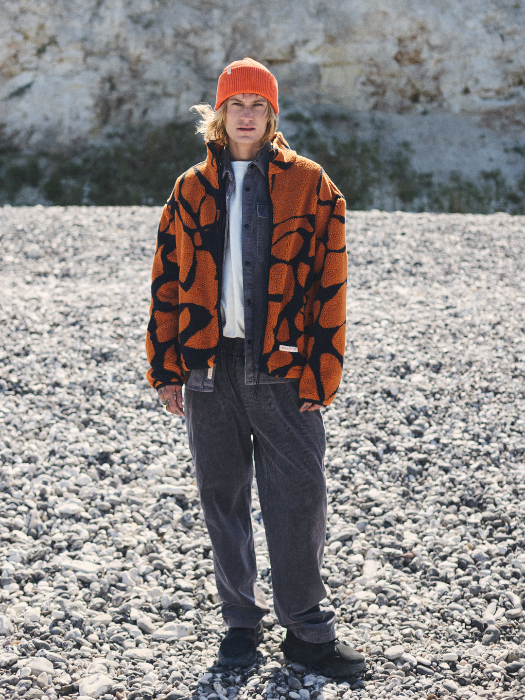 Chaqueta REVOLUTION Graphic Teddy 7025 Naranja, campana