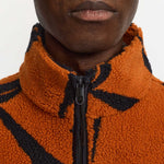 Chaqueta REVOLUTION Graphic Teddy 7025 Naranja, detalle cuello
