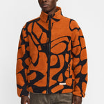 Chaqueta REVOLUTION Graphic Teddy 7025 Naranja, modelo frontal