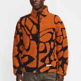 Chaqueta REVOLUTION Graphic Teddy 7025 Naranja, modelo frontal