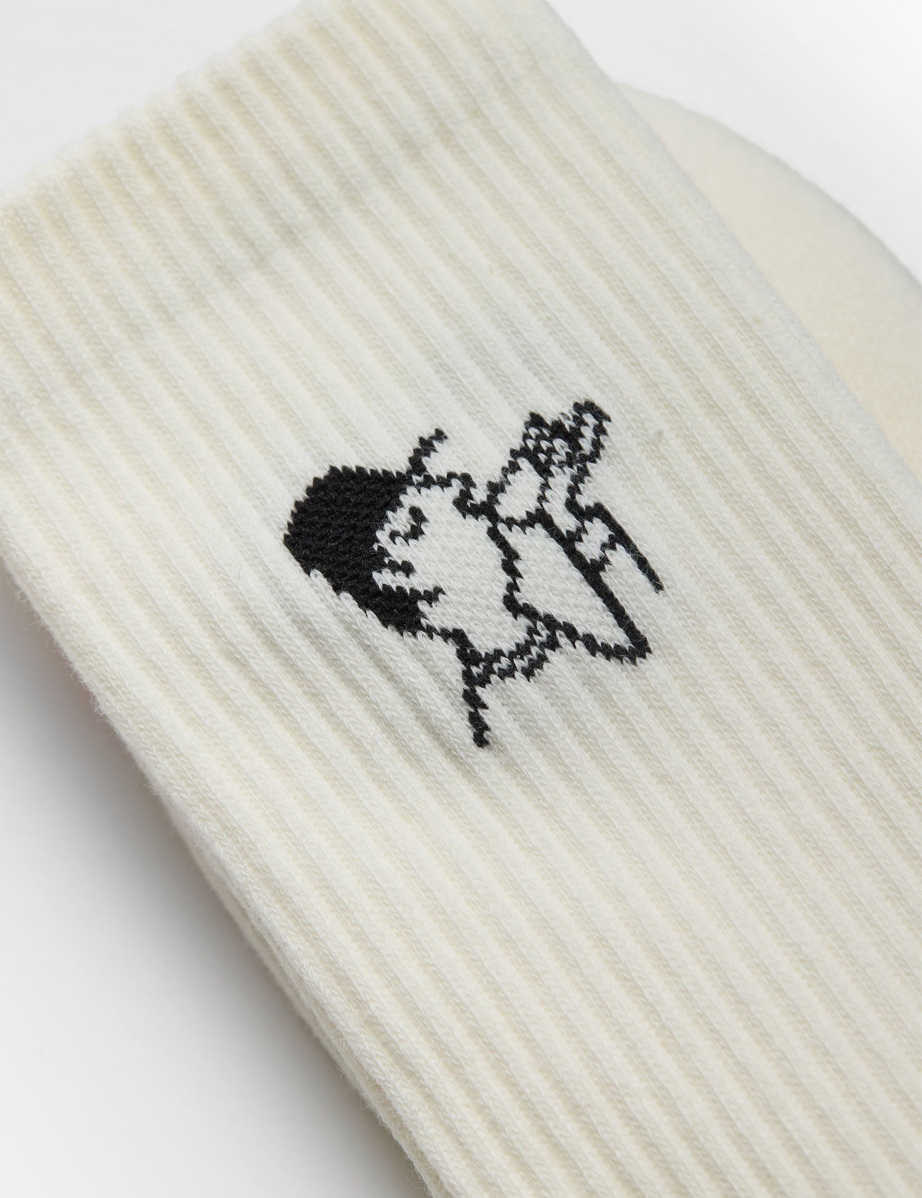 Calcetines REVOLUTION 8925 COF Coffee Blanco, detalle grafico