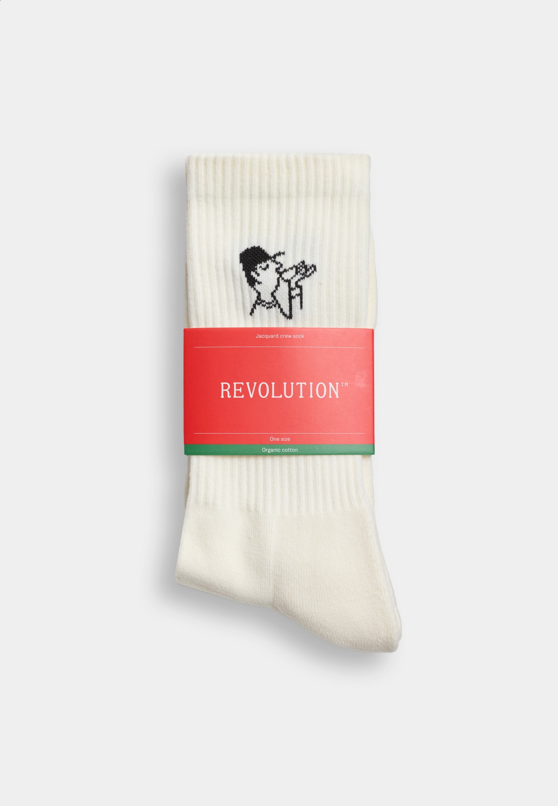 Calcetines REVOLUTION 8925 COF Coffee Blanco, presentacion