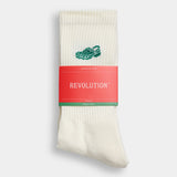 Calcetines REVOLUTION 8925 CRO Crocodile Blanco, presentacion