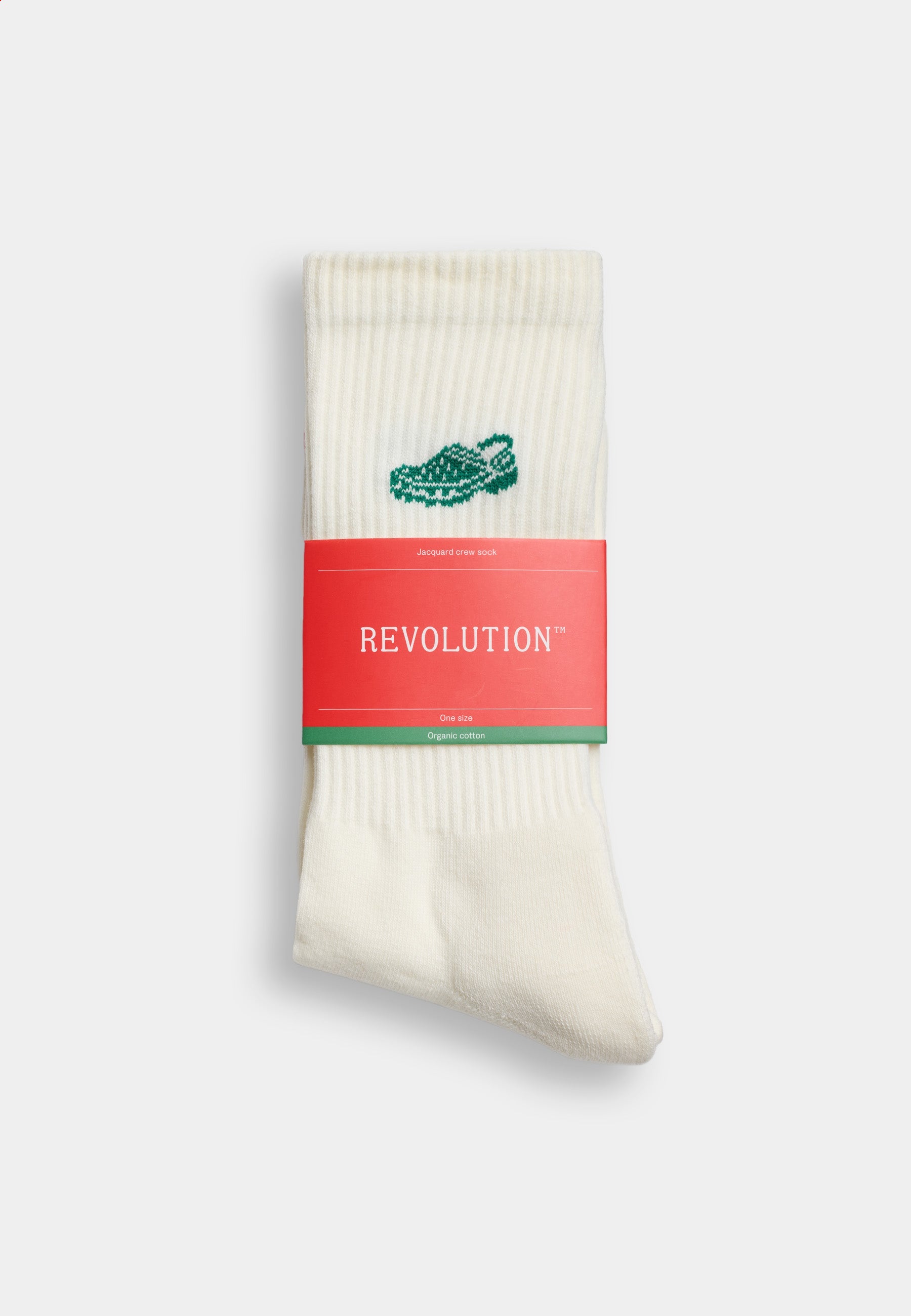 Calcetines REVOLUTION 8925 CRO Crocodile Blanco, presentacion