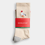 Calcetines REVOLUTION 8927 SEA Seagull Blanco Roto, presentacion