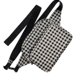 Riñonera Baggu Black & White Gingham - ECRU