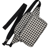 Riñonera Baggu Black & White Gingham - ECRU