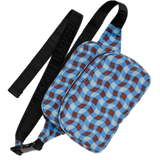 Riñonera Baggu Wavy Gingham Blue - ECRU