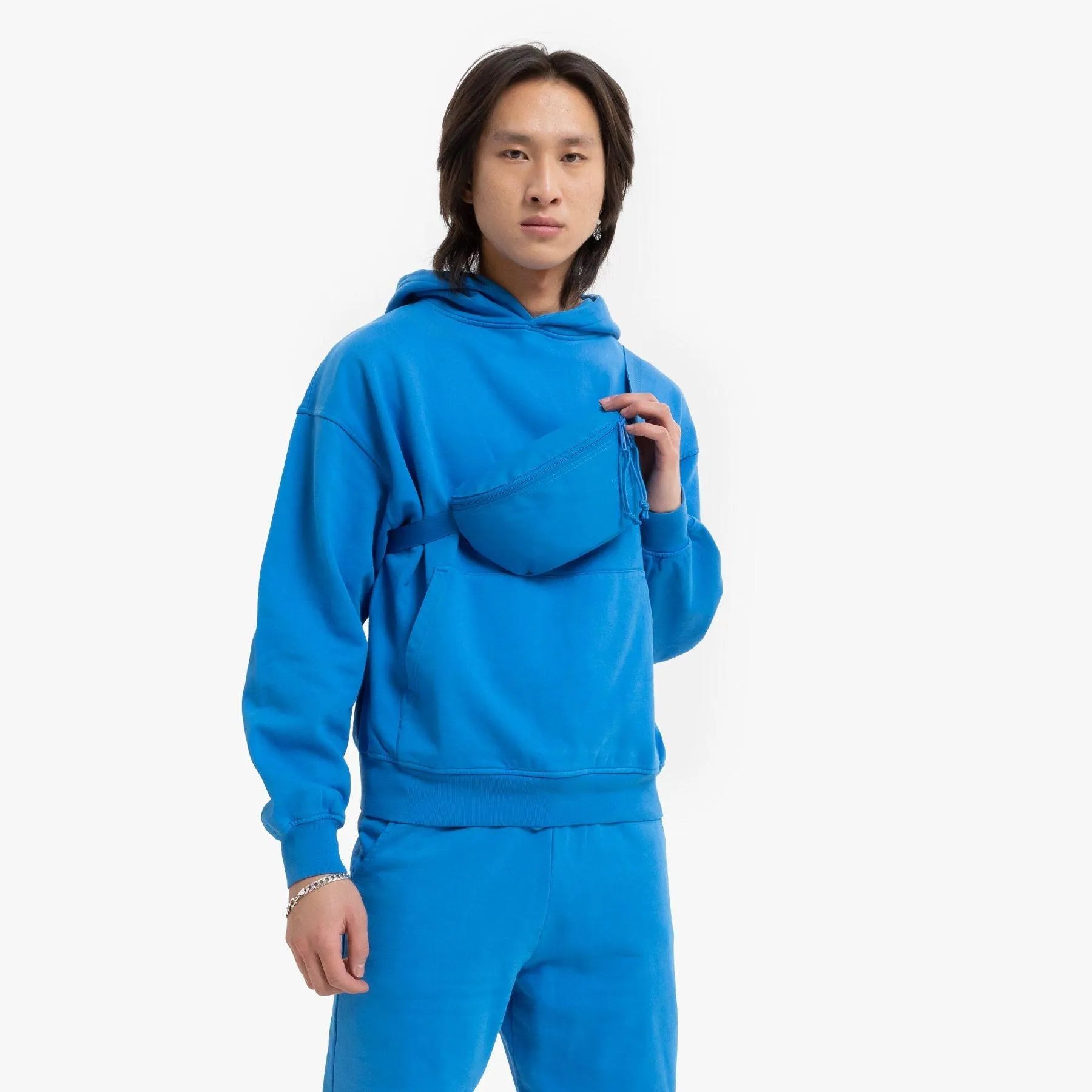 Riñonera Colorful Standard x Eastpak Springer Pacific Blue - ECRU