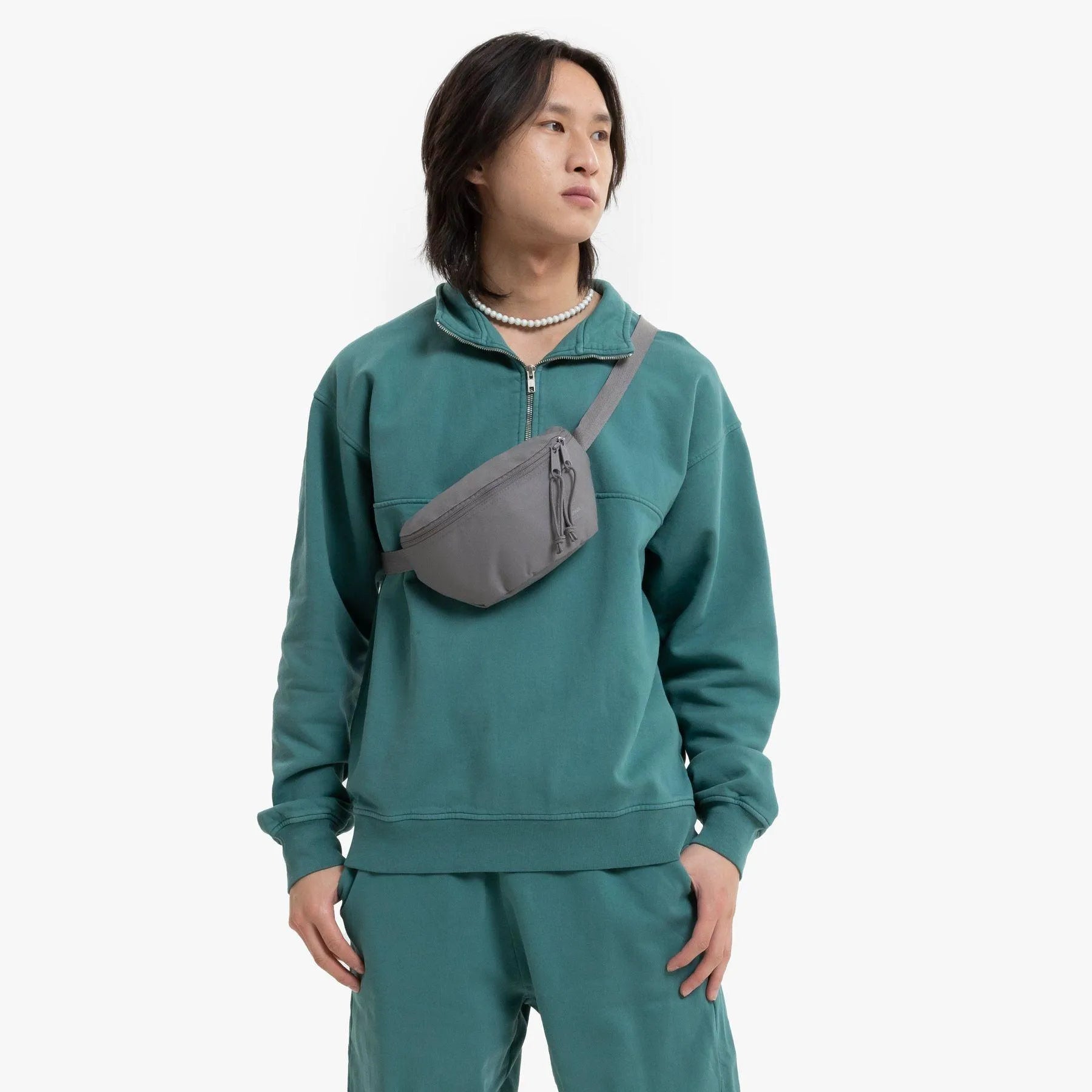 Riñonera Colorful Standard x Eastpak Springer Storm Grey - ECRU