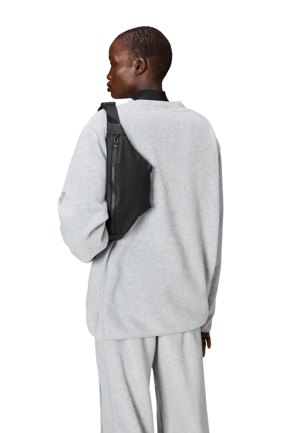 Riñonera Rains Impermeable Bum Bag Mini Black - ECRU