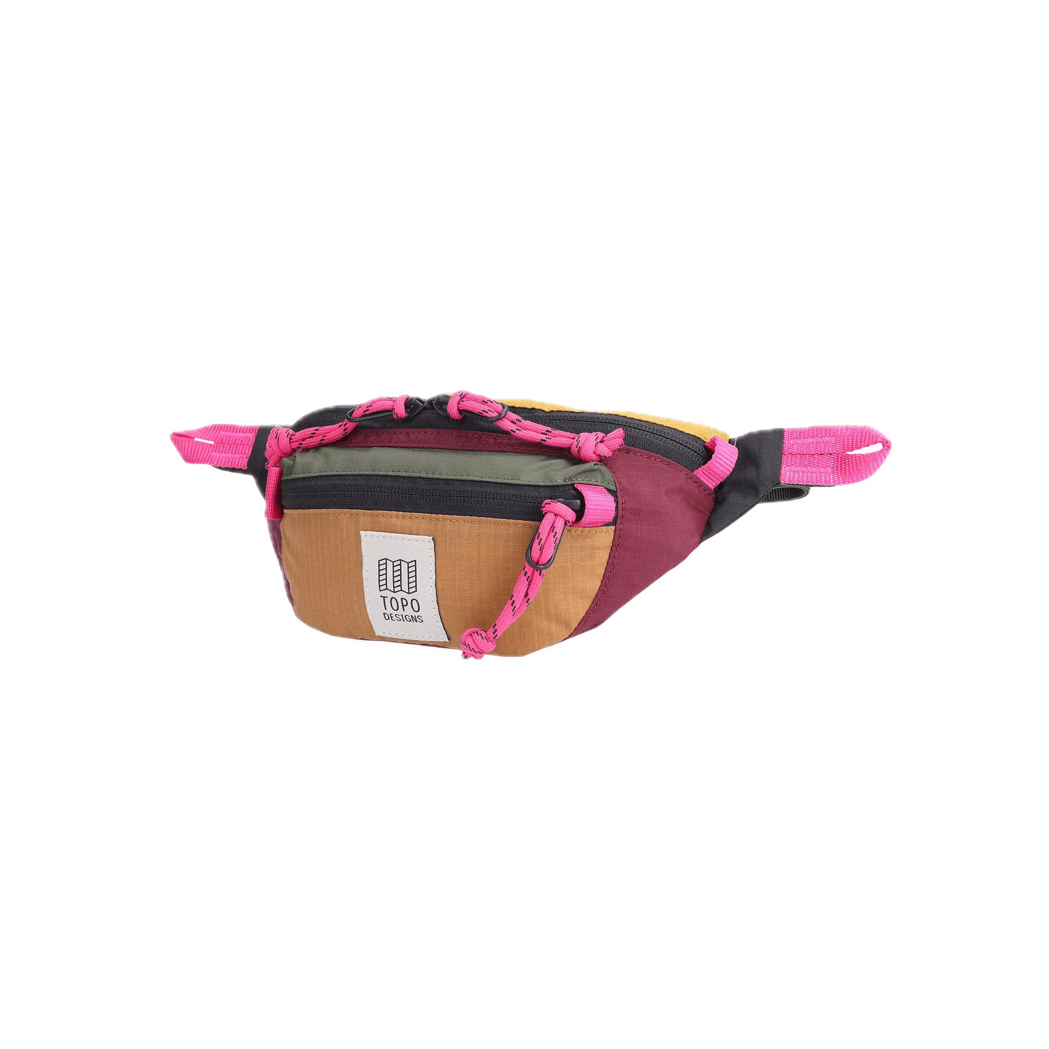 Riñonera Topo Designs Mountain Waist Burgundy Dark Khaki - ECRU