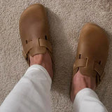 GENUINS Riva Oiled Leather Clay Clogs 