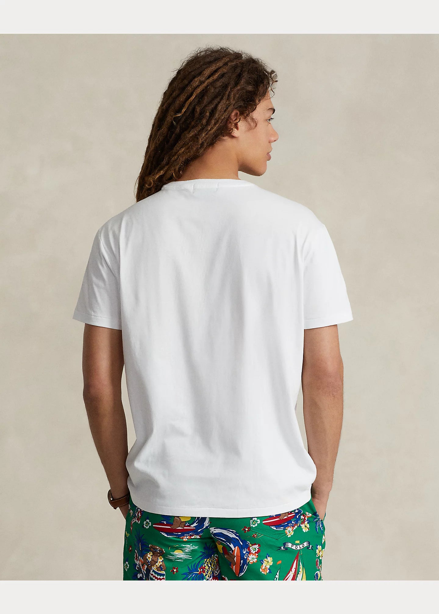 Polo Ralph Lauren Polo Bear, klassisches, schmal geschnittenes weißes Beach Club-T-Shirt 