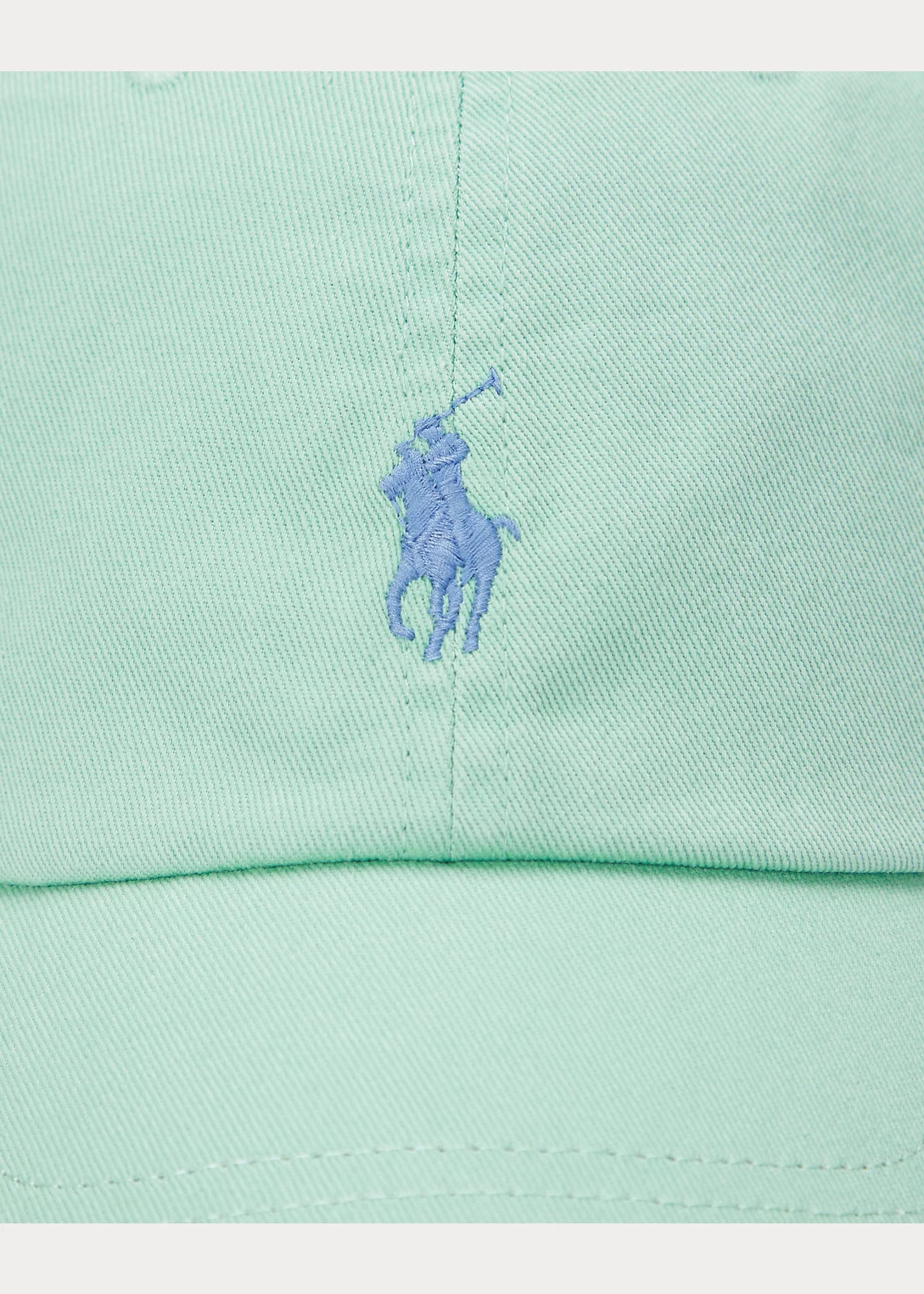 Gorra Polo Ralph Lauren Verde Celadon con Visera de Tela de Algodón