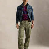 POLO RALPH LAUREN T-Shirt Custom Slim Fit Gestreift Classic Wine Cruise Navy 