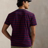POLO RALPH LAUREN T-Shirt Custom Slim Fit Gestreift Classic Wine Cruise Navy 