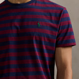 POLO RALPH LAUREN T-Shirt Custom Slim Fit Gestreift Classic Wine Cruise Navy 