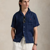 Camisa de Lino POLO RALPH LAUREN Classic Fit Azul Marino Newport