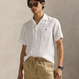 POLO RALPH LAUREN Leinenhemd Classic Fit Weiß Keramik