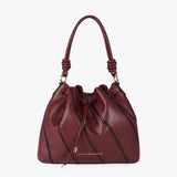 Bolso LOLA CASADEMUNT Judas Piezas y Detalles en Efecto Piel Serpiente Burdeos