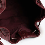 Bolso LOLA CASADEMUNT Judas Piezas y Detalles en Efecto Piel Serpiente Burdeos