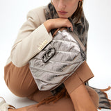 Bolso LOLA CASADEMUNT Bandolera Acolchada Tejido Metalizado