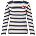 Camiseta SAINT JAMES Portune Ecru Marine