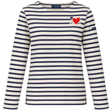Camiseta SAINT JAMES Portune Ecru Marine