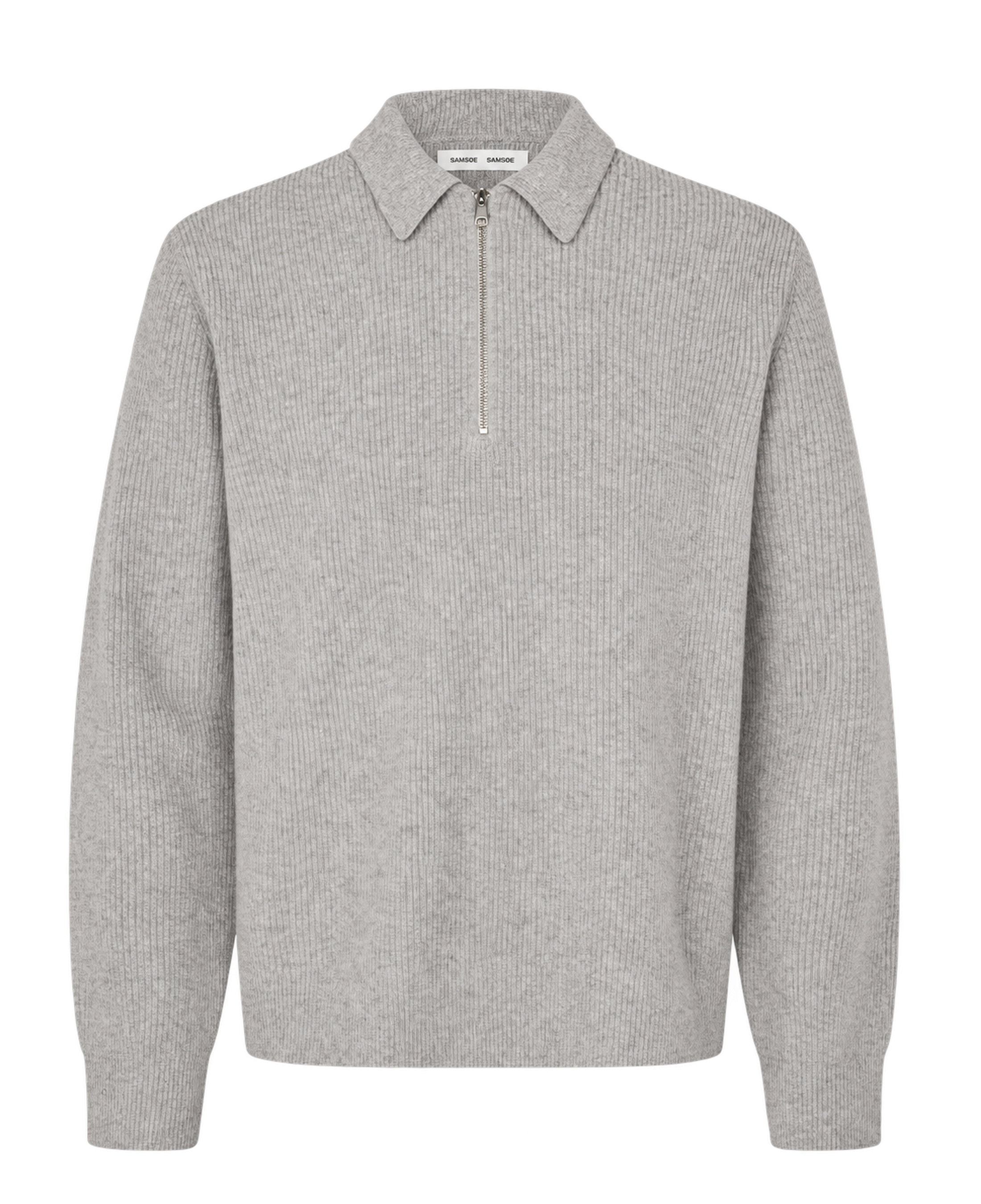 Polo SAMSØE SAMSØE Saisaks Half-Zip Grey Melange